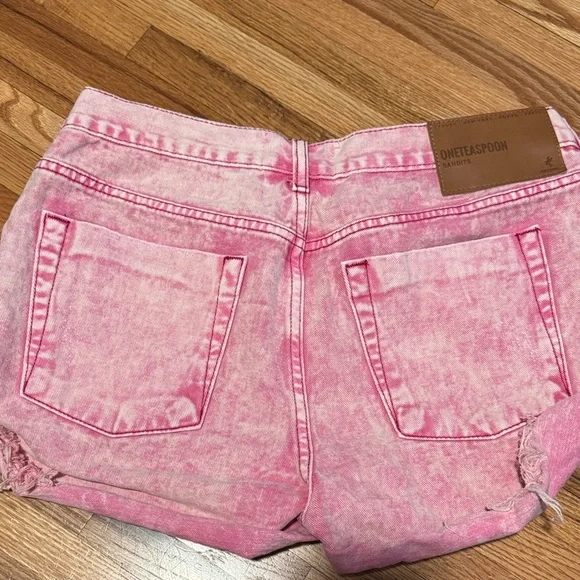 One Teaspoon Pink Women's Denim Shorts - Picture 2 of 3
